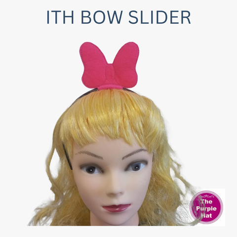 ITH In the Hoop Bow Halloween Headband Sliders 4x4