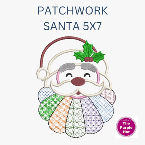 Patchwork Santa 5x7