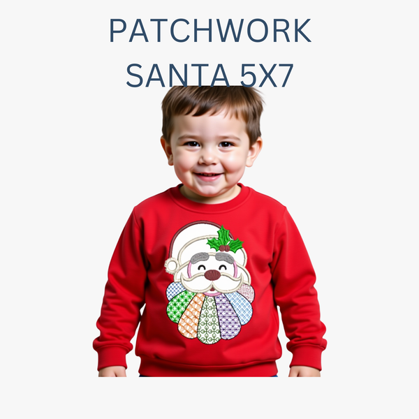 Patchwork Santa 5x7