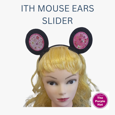ITH In the Hoop Mouse Ears Halloween Headband Sliders 4x4