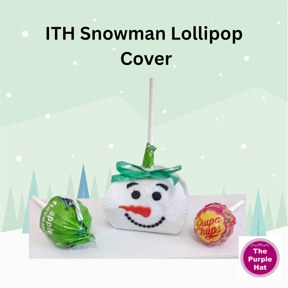ITH Snowman Lollipop Cover 4x4 and 5x7