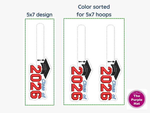 ITH In the Hoop Class of 2026 Key Fob or Bag Tag