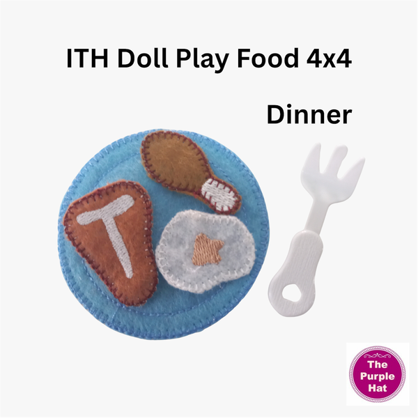 Ith In the Hoop Doll Felt Play Food 4x4