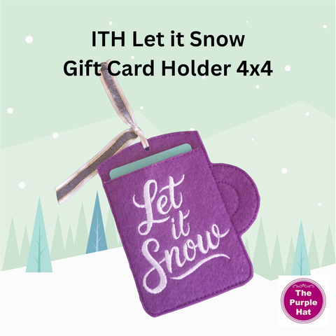 ITH Let it Snow Mug Gift Card Holder 4x4 and 5x7
