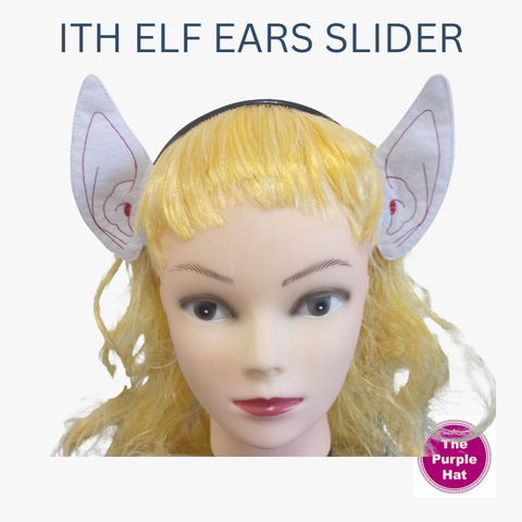 ITH In the Hoop Elf Ears Halloween Headband Sliders 4x4