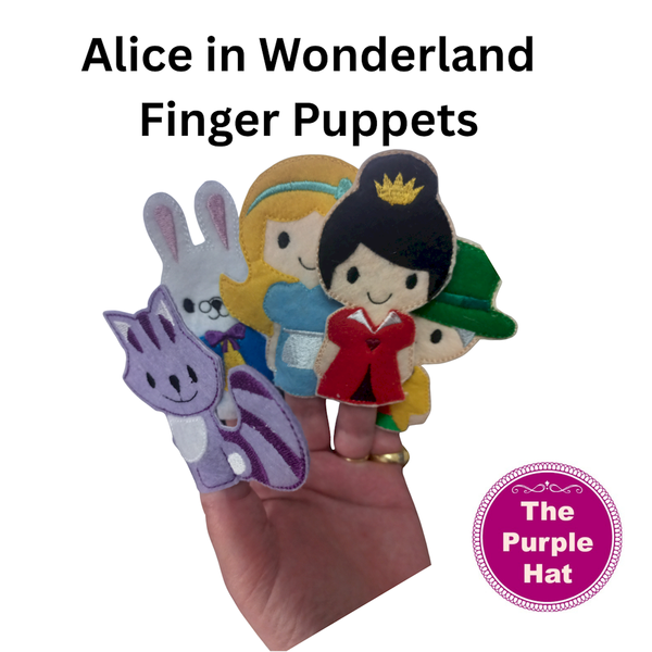 ITH In the Hoop Alice in Wonderland Finger Puppets