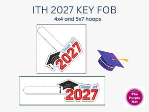 ITH In the Hoop Class of 2027 Key Fob or Bag Tag