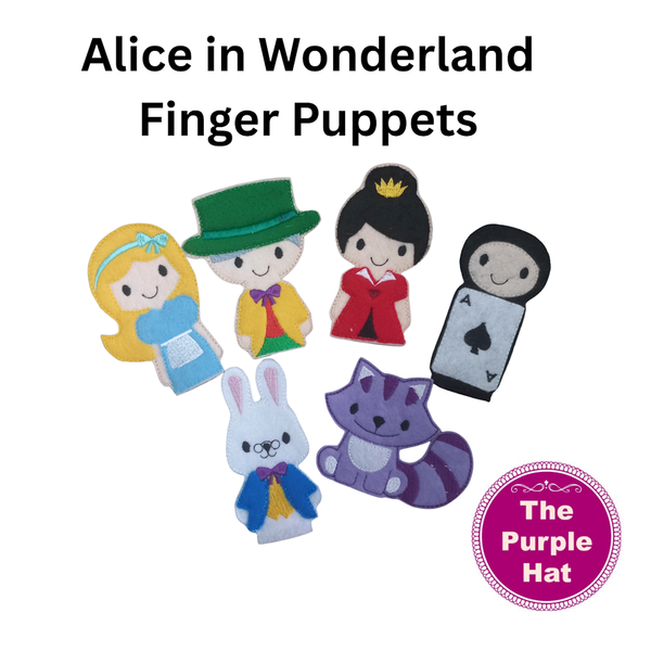 ITH In the Hoop Alice in Wonderland Finger Puppets