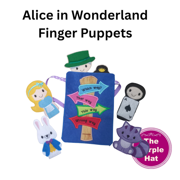 ITH In the Hoop Alice in Wonderland Finger Puppets