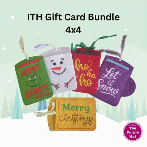 ITH Christmas Gift Card Holder Bundle 4x4 and 5x7