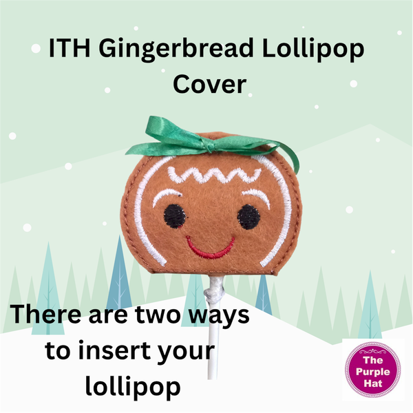 ITH Gingerbread Lollipop Cover 4x4 and 5x7