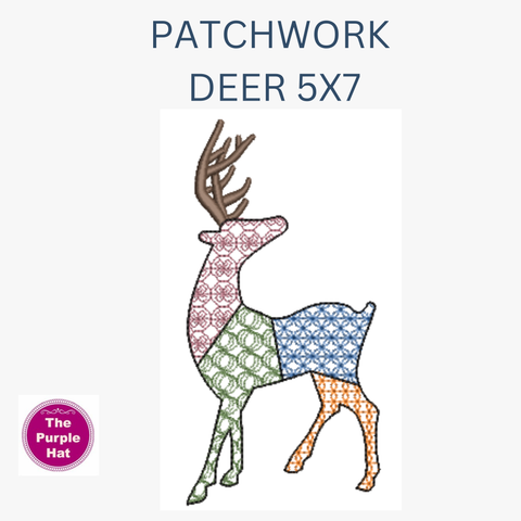 Patchwork Deer 5x7