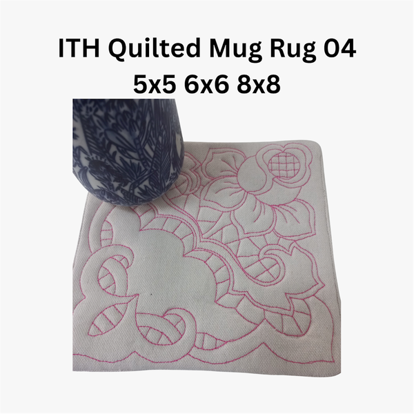 ITH Quilted Mug Rug 04 5x5 6x6 8x8