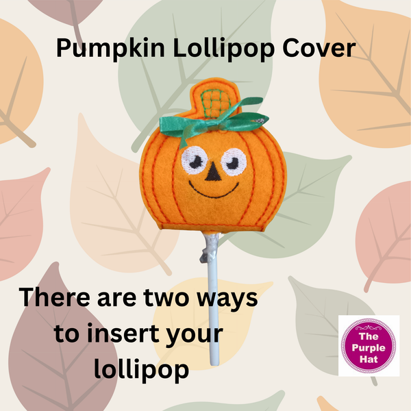 ITH Pumpkin Lollipop Cover 4x4 and 5x7