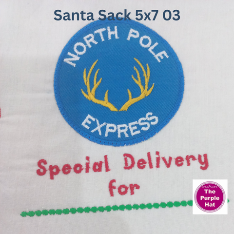 Santa Sack 03 machine embroidery design 5x7 only