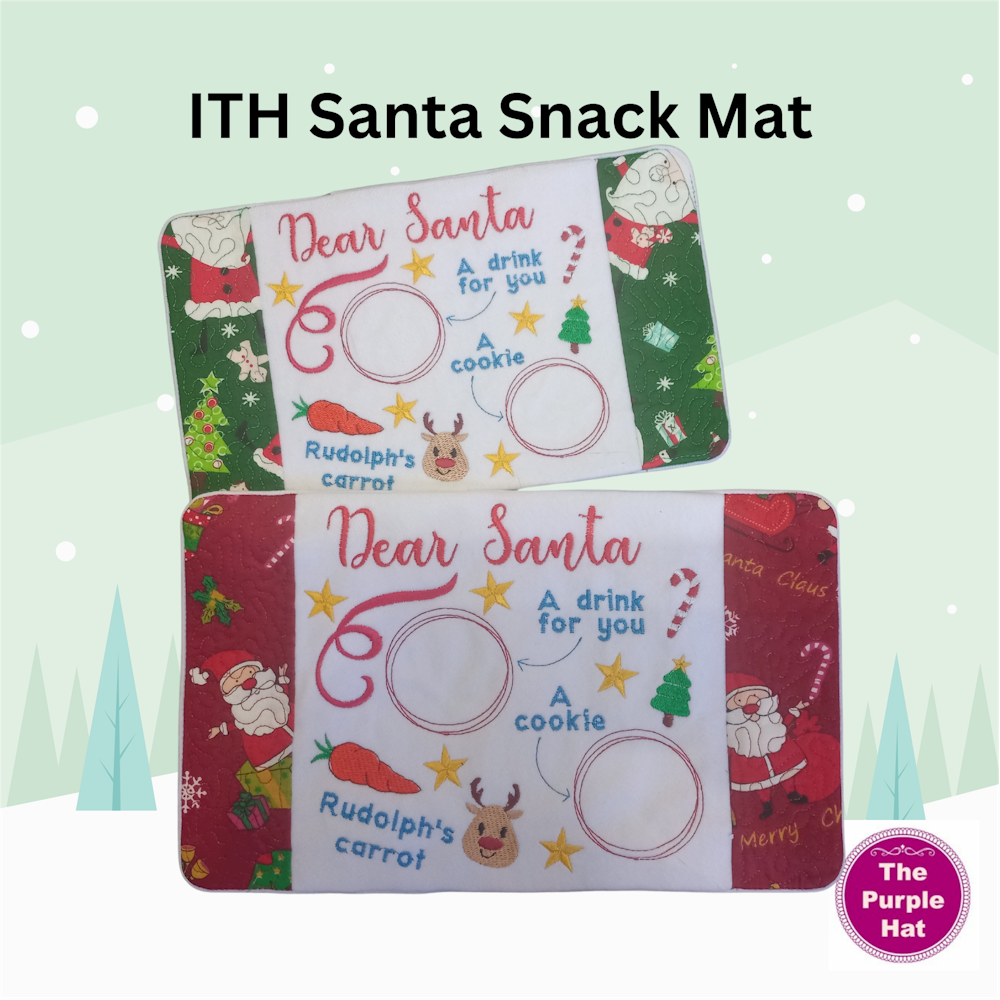 ITH Santa Snack Mat 6x10 and 8x12