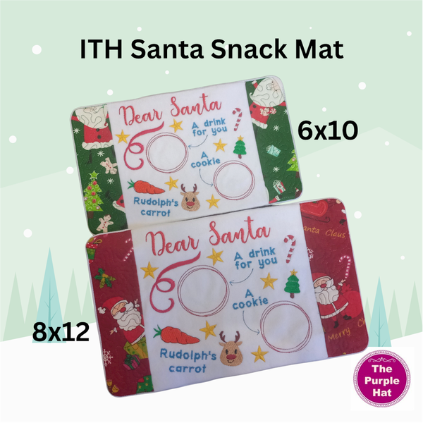 ITH Santa Snack Mat 6x10 and 8x12