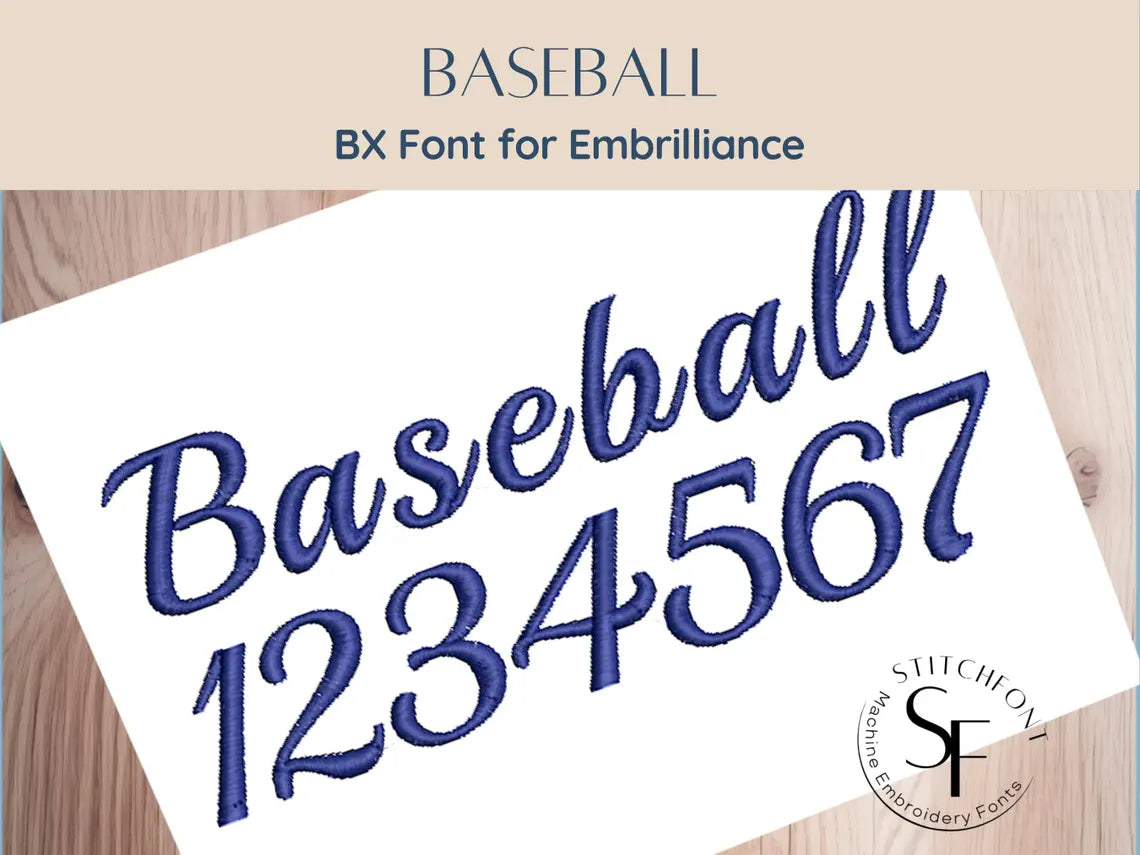 BX Font Alphabet - Baseball Font - 3 sizes