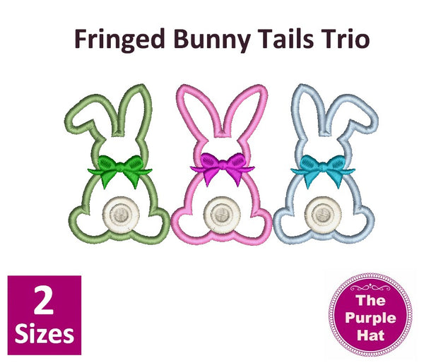 Fringe Fluffy Bunny Trio