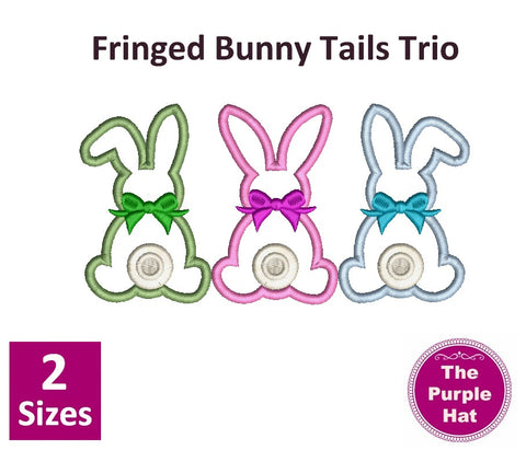 Fringe Fluffy Bunny Trio