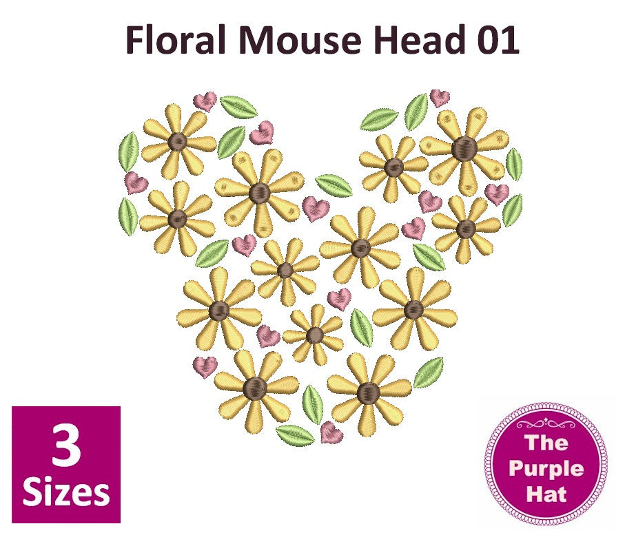 Floral Mouse Head 01