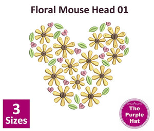 Floral Mouse Head 01