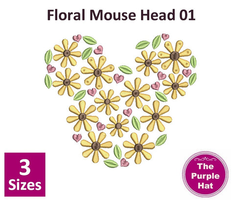 Floral Mouse Head 01