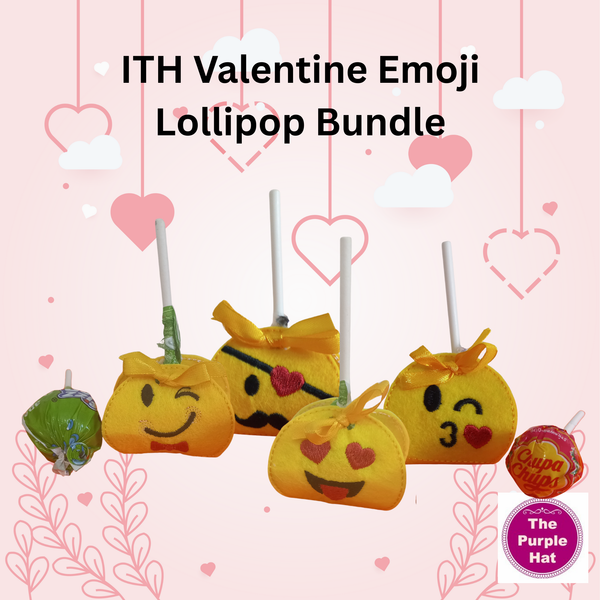 ITH Valentines Emojis Bundle Lollipop Covers