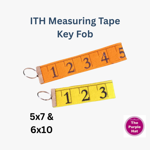 ITH In the Hoop Measuring Tape Key Fob or Bag Tag