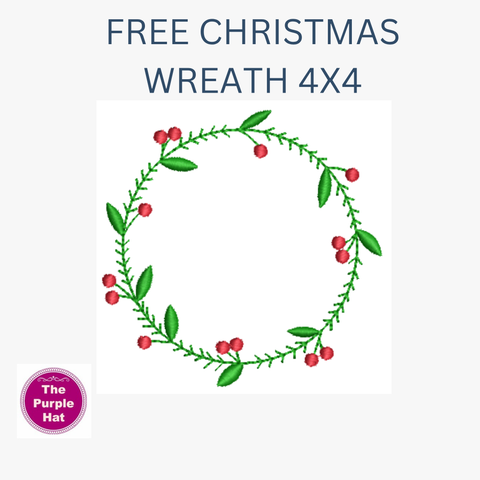 Free Christmas Wreath 4x4