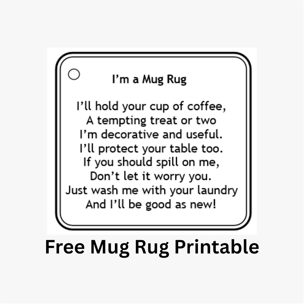 FREE Printable Mug Rug Labels