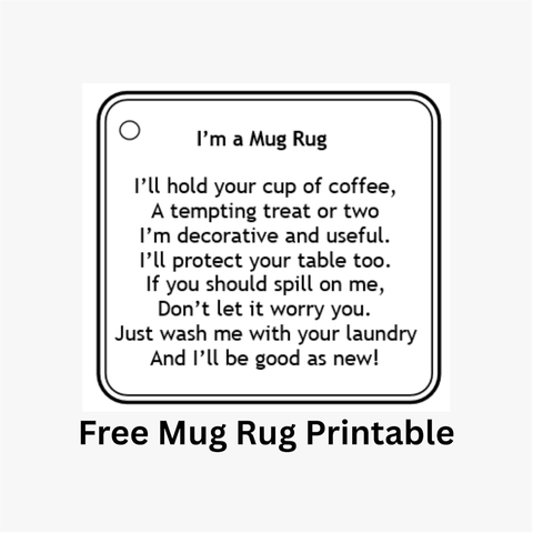 FREE Printable Mug Rug Labels