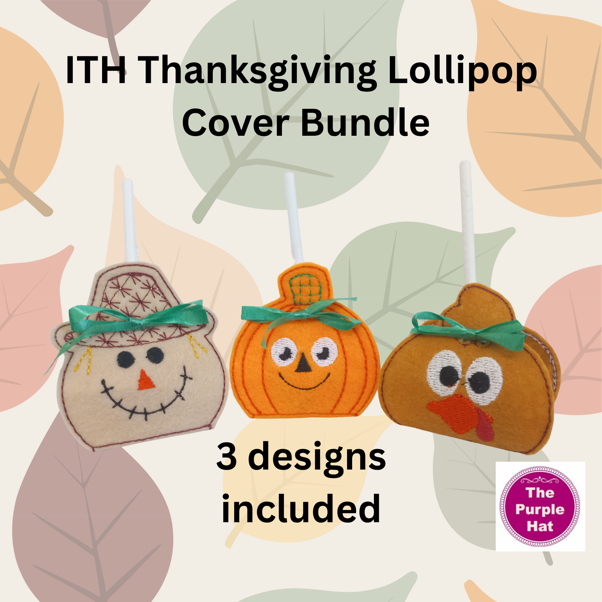 ITH Thanksgiving Lollipop Cover 4x4 and 5x7