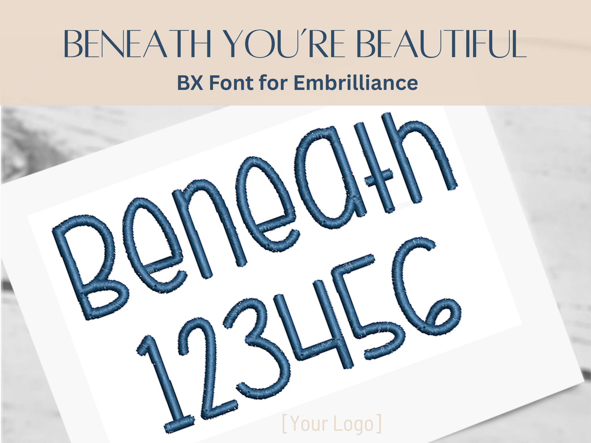 BX Font Alphabet - Beneath You're Beautiful Font - 3 sizes