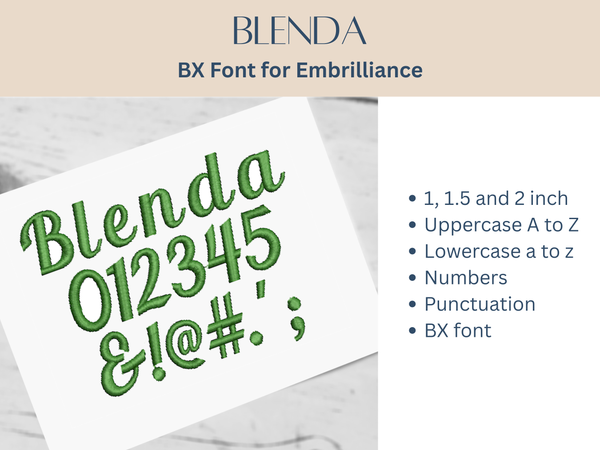 BX Font Alphabet - Blenda Font - 3 sizes