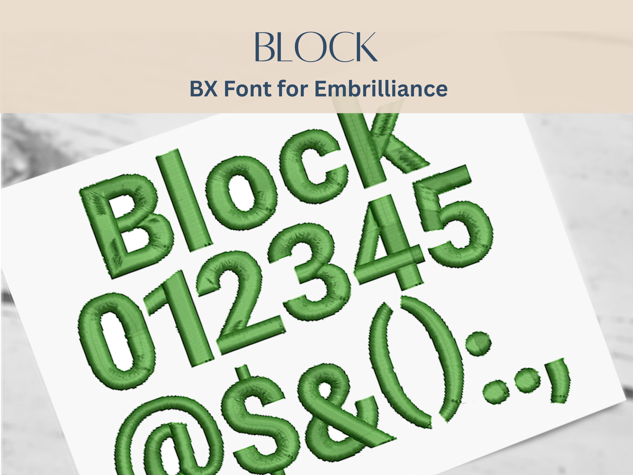 BX Font Alphabet - Block Font - 3 sizes