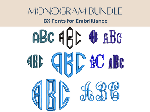 Monogram Lettering Bundle BX Fonts
