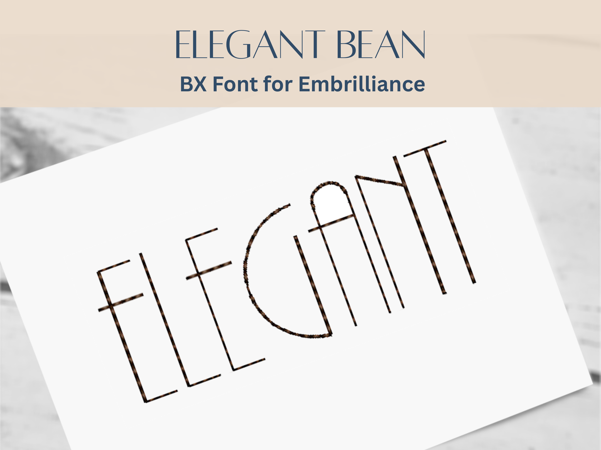 BX Font Alphabet - Elegant Bean Font - 3 sizes