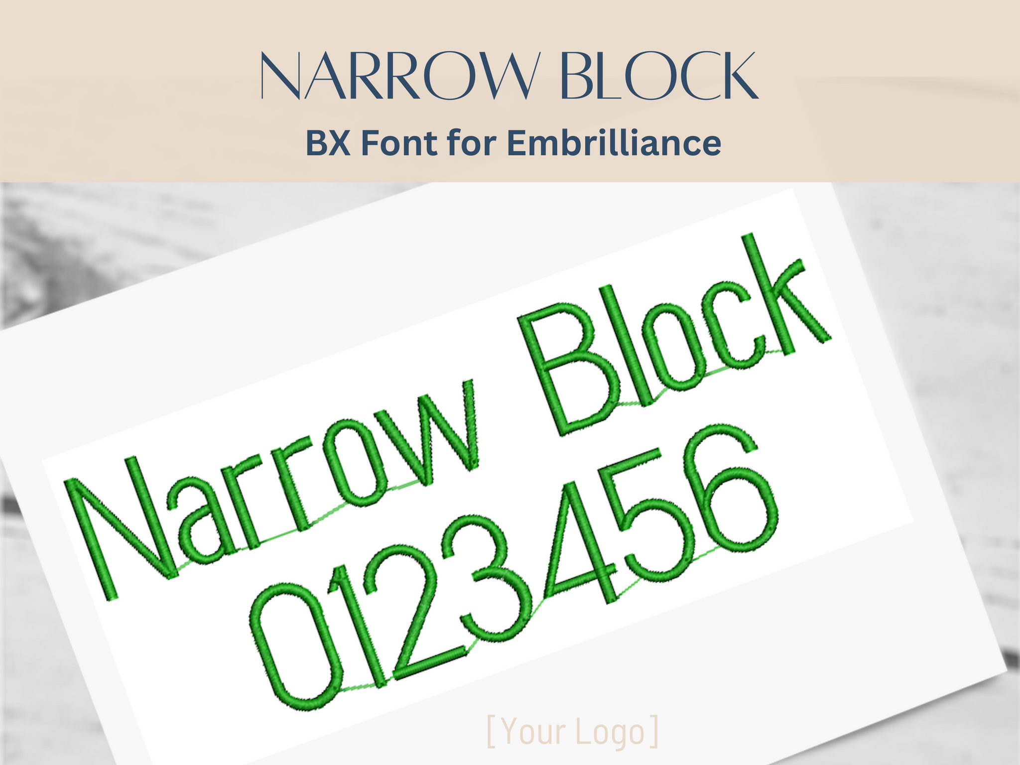 BX Font Alphabet - Narrow Block Font - 3 sizes
