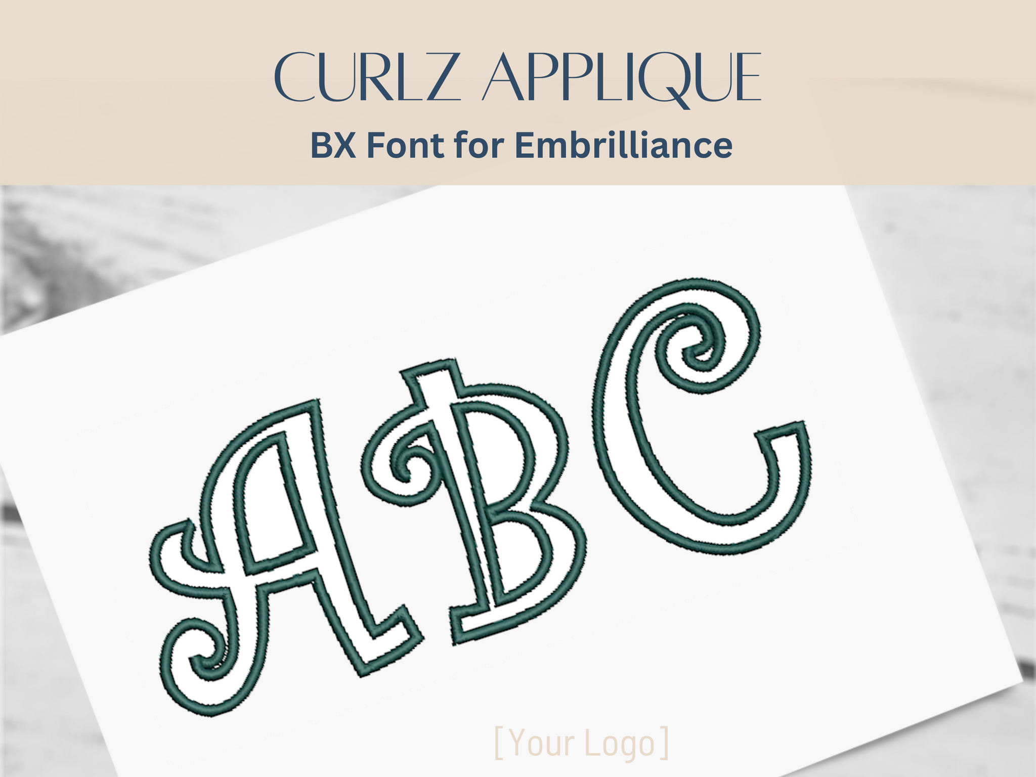 BX Font Alphabet -Curlz Applique Font - 1 size