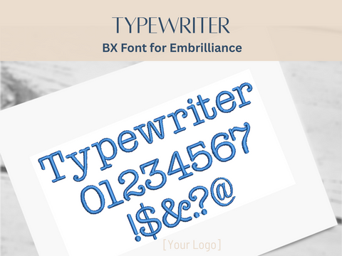 BX Font Alphabet - Typewriter Font - 3 sizes