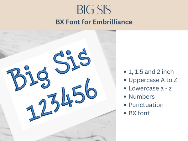 BX Font Alphabet - Big Sis Font - 3 sizes