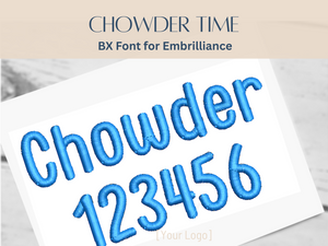 BX Font Alphabet - Chowder Time Font - 3 sizes