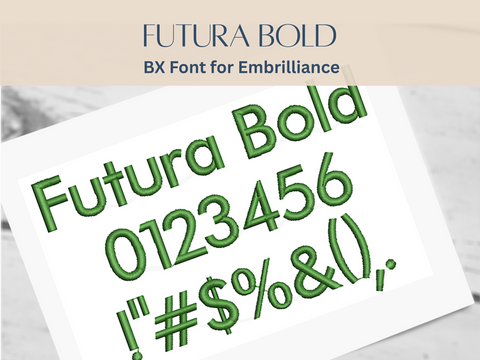 BX Font Alphabet - Futura Bold Font - 3 sizes