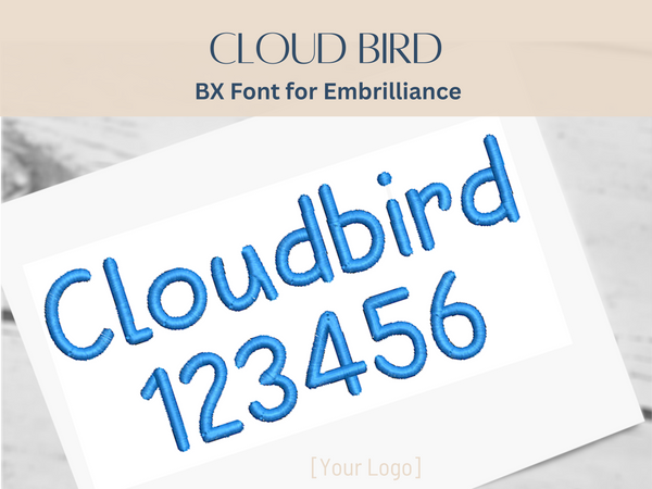BX Font Alphabet - Cloud Bird Font - 3 sizes