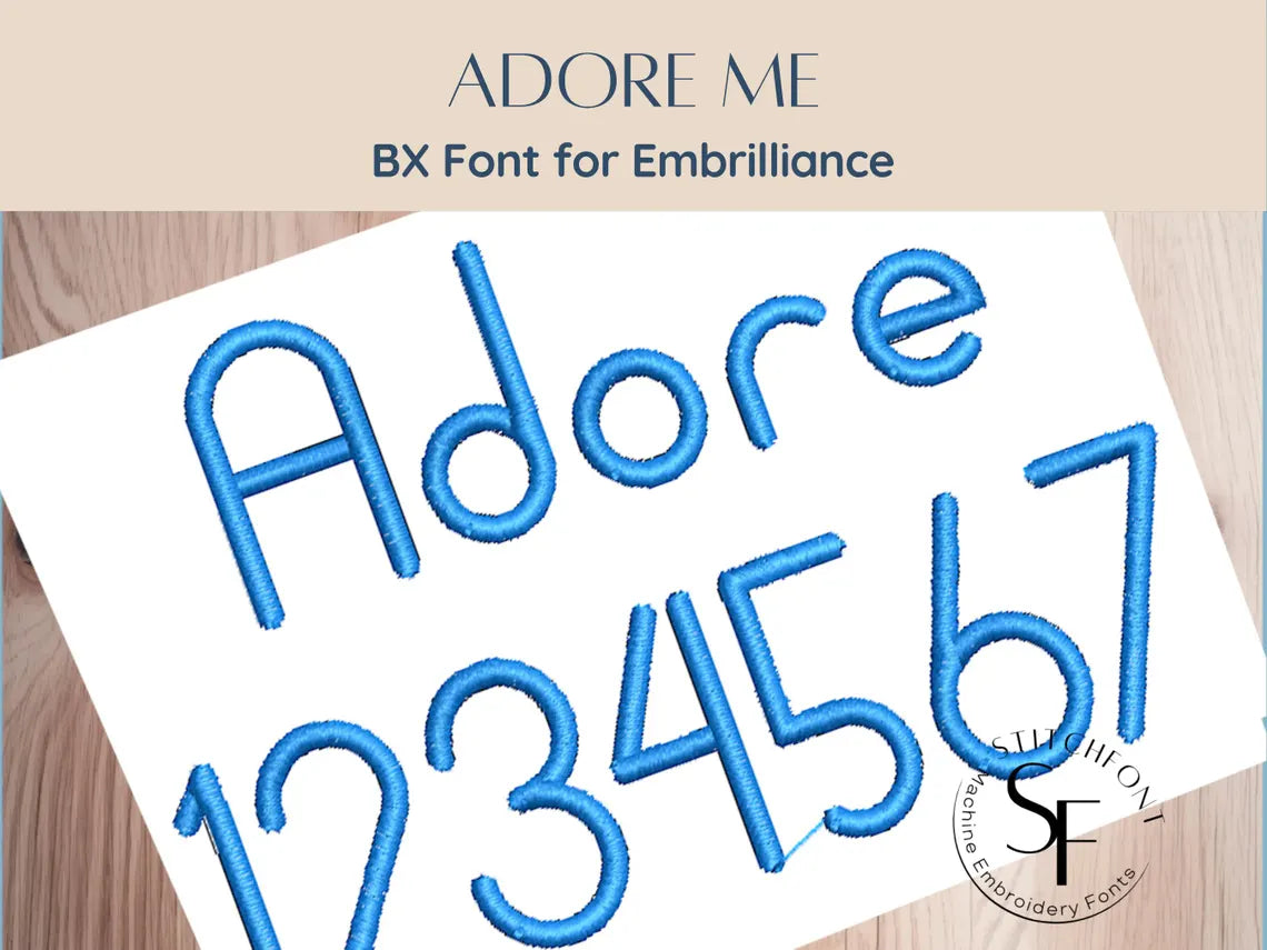BX Font Alphabet - Adore Me Font - 3 sizes