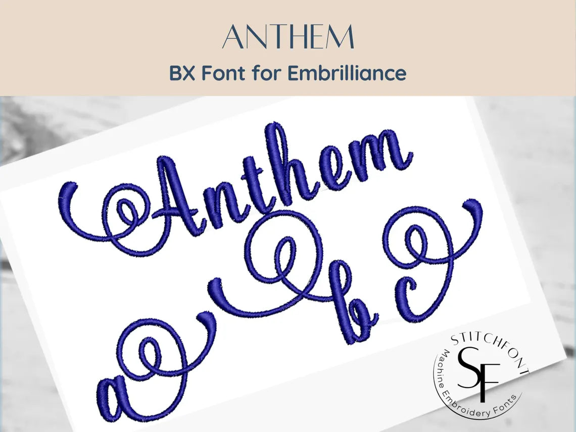 BX Font Alphabet - Anthem Monogram Font - 5 sizes