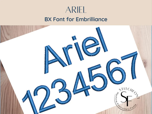 BX Font Alphabet - Ariel Font - 3 sizes