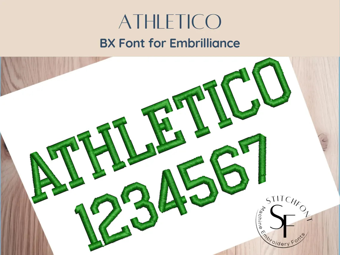 BX Font Alphabet - Athletico Font - 4 sizes