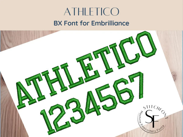 BX Font Alphabet - Athletico Font - 4 sizes